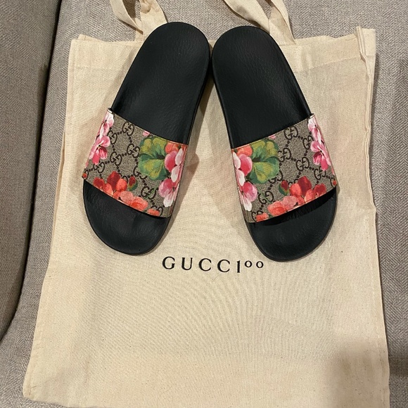 Gucci Shoes Gucci Floral Slide Sandal Poshmark